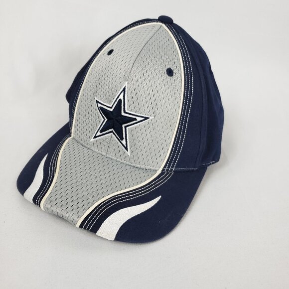 Dallas Cowboys Navy Blue/Grey Embroidered Logo Ball Cap OSFA Mesh - Picture 1 of 11